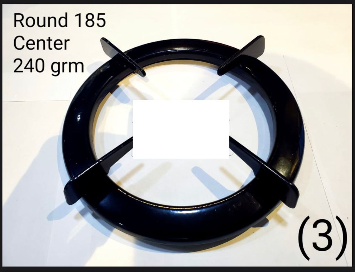 C.d Pansupport - Cast Iron, 180mm Diameter, Black Color | Durable, Heat Resistant, Rust Proof, Stable Design, Easy Install