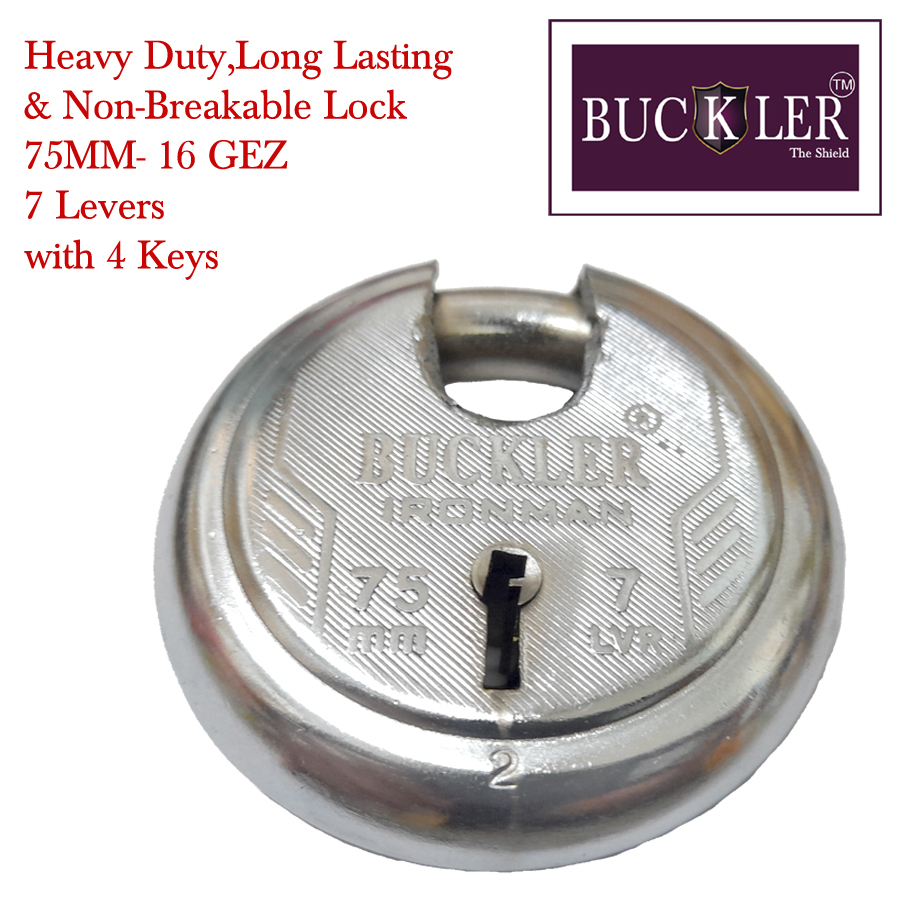 Silver Buckler Ironman Narrow Shackle 75 Mm Shutter Lock