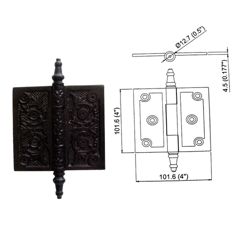 कास्ट आयरन हिंग्स-400 साइज़: 100X75X3Mm