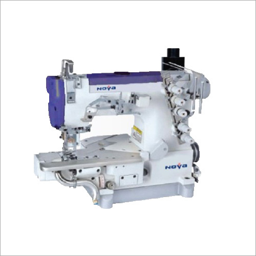 Blue White Thread Trimmer Flatlock Machine