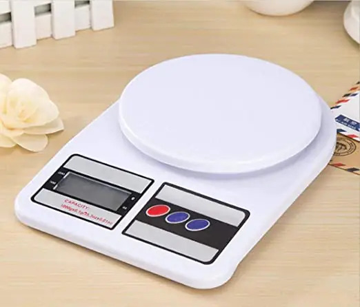 White Qonetic Electronic Kitchen Digital Weighing Scale