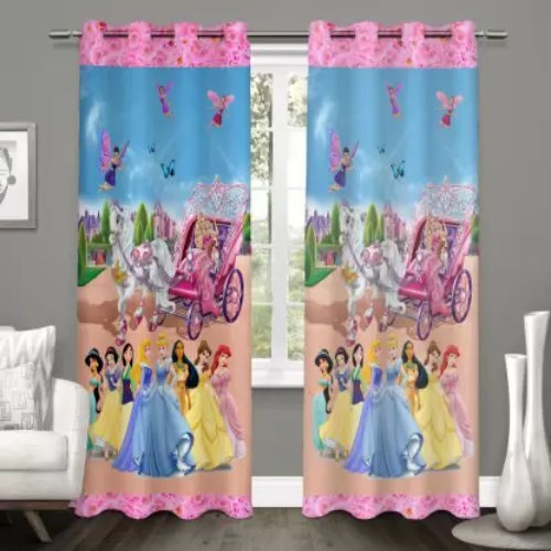 Superior Polyester Door Curtains - 122 cm x 213 cm | 100% Blackout, Vibrant Digital Print, 8 Eyelets for Easy Hanging