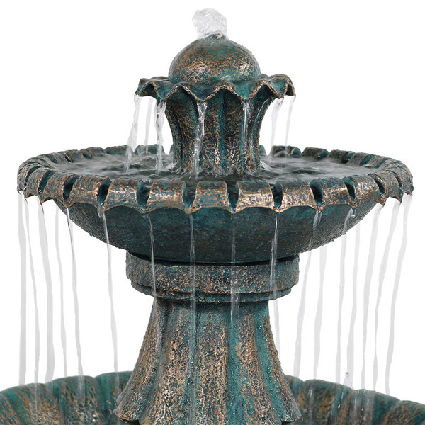 Marble Tiered Garden Water Fountain - Customizable Sizes, Colors & Styles | Antique Imitation, Folk Art, Nautical, Religious Themes, Ideal For Indoor & Outdoor Decoration