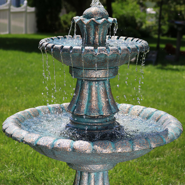 Marble Tiered Garden Water Fountain - Customizable Sizes, Colors & Styles | Antique Imitation, Folk Art, Nautical, Religious Themes, Ideal For Indoor & Outdoor Decoration