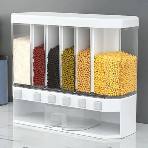 Plastic Cereals Dispenser Press Grain Storage Tank