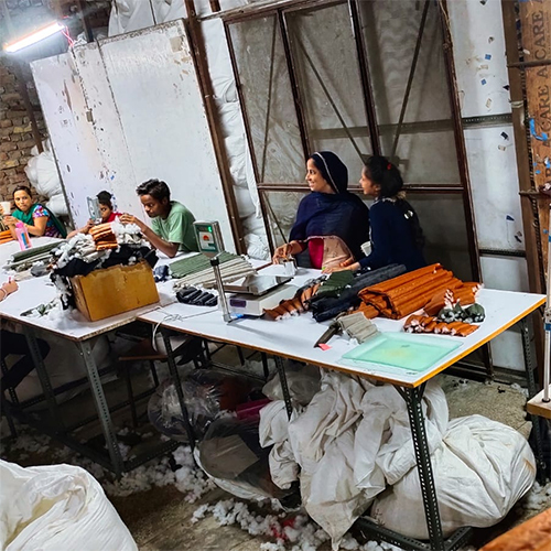 Jacket Fabric Quilting Work