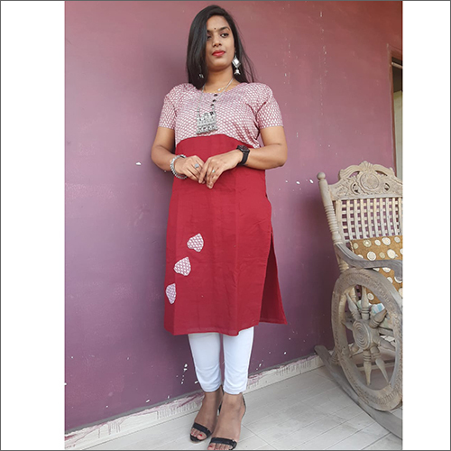 Ladies Designer Sambalpuri Cotton Kurti Decoration Material: Paint
