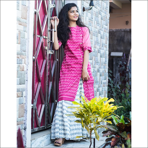 Soft Cotton Sambalpuri Kurti Decoration Material: Paint