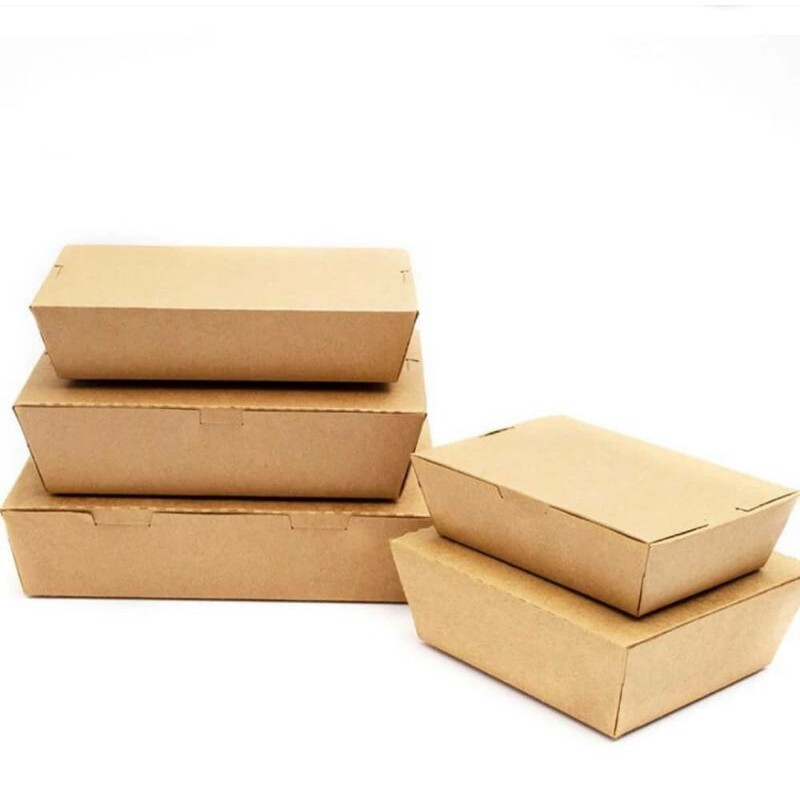 Paper Lunch Box - Color: Brown