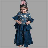 क्विक ड्राई गर्ल सीक्विन शरारा सेट