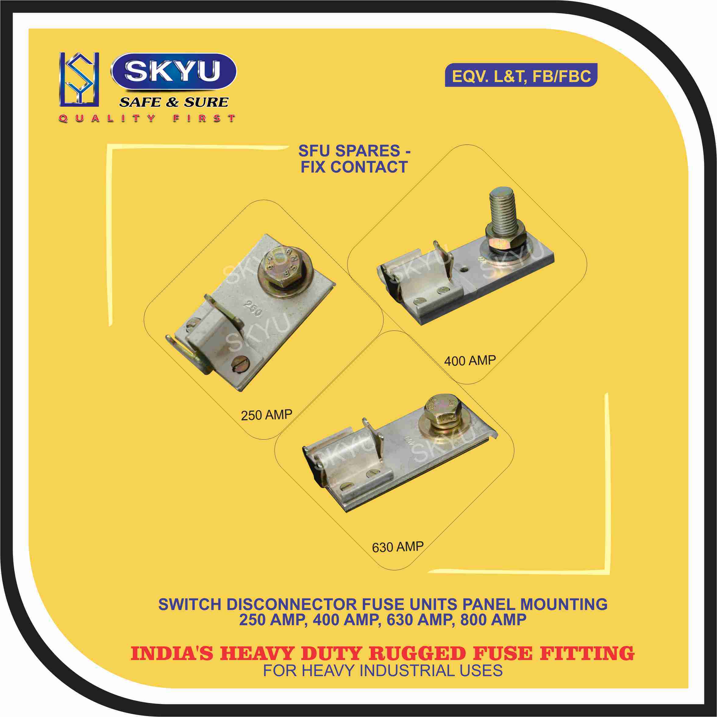 Switch Disconnector Fuse Unit Application: All Manufacturing And Production Plants