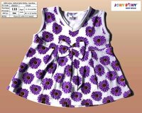 बेबी गर्ल प्रिंटेड फ्रॉक एंड पैंट