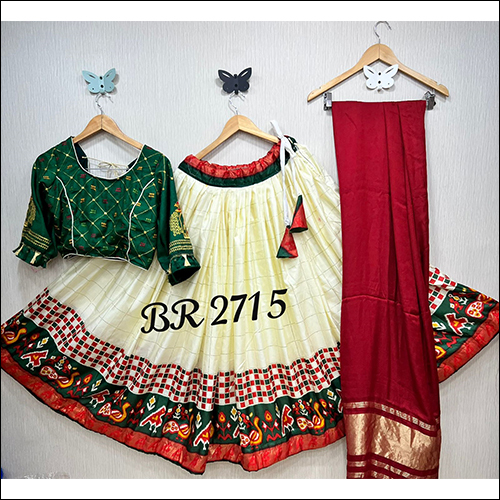 Trendy Patola Lehenga - Cotton, Size L, M, XL | Non Toxic, Breathable, Quick Dry, Printed Design