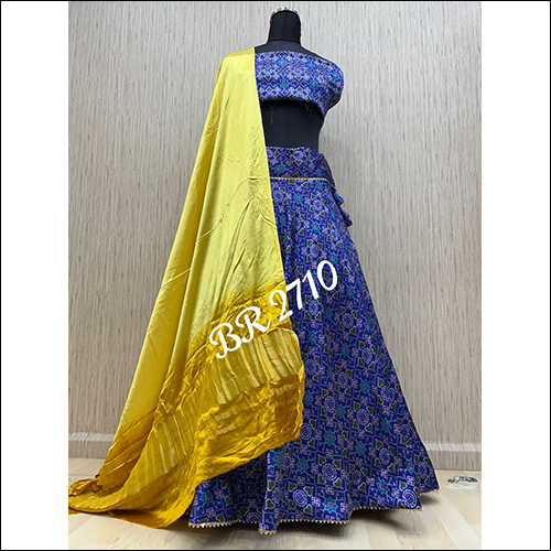 Indian Br 2710 New English Gajji Silk Lehenga
