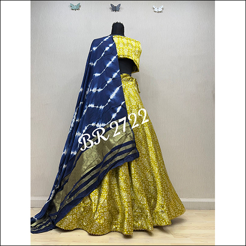 Gajji Silk Lehenga - Cotton Material, XL, L, XXL Size | Breathable, Quick Dry, Cool Dry, Trendy Printed Design for All Seasons
