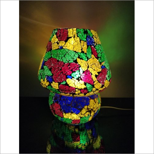 Mosaic Multicolor Glass Table Lamp - Glass Material, Electric Power Source, Multi-Color Design | Unique Mosaic Style for Elegant Home Decoration