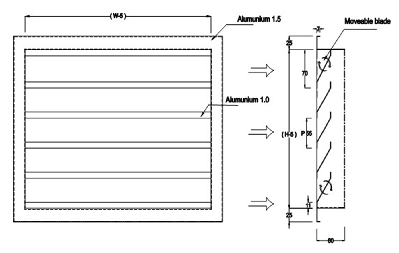 Louvre Vent - Aluminum Design | Optimal Airflow Control, Weather Protection, Insect Barrier