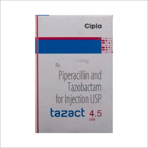 Tazact - Piperacillin and Tazobactam Injection USP 4.5 gm | Allopathic IV Dosage, Prescription Required, Store in Cold & Dry Place