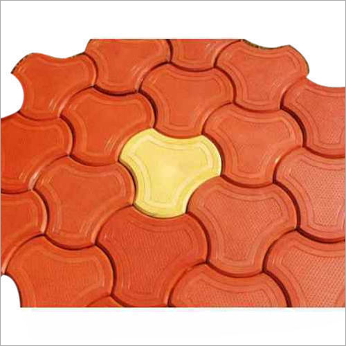 Cosmo Concrete Interlocking Tiles - 60-80 Mm Thickness, Orange And Yellow Colors | Non-slip, Gloss Polished Finish