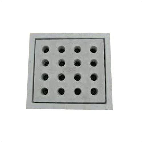 RCC Gully Grating - 24x24 Inch & 21x21 Inch, 50 mm Thickness | 16 Holes, Painted Surface for Commercial Use