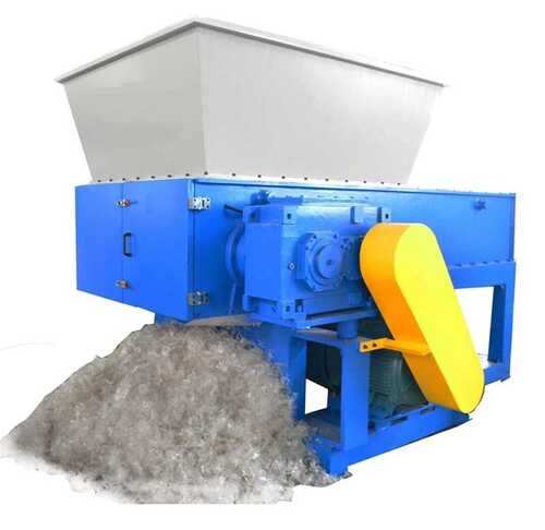 WASTE PAPER SHREDDER - Steel, 2x3x1 Meters, Blue | 1000 kg/hr Shredding Capacity, 15 kW Motor Power, 5-10 mm Shred Size, Emergency Stop Safety Feature