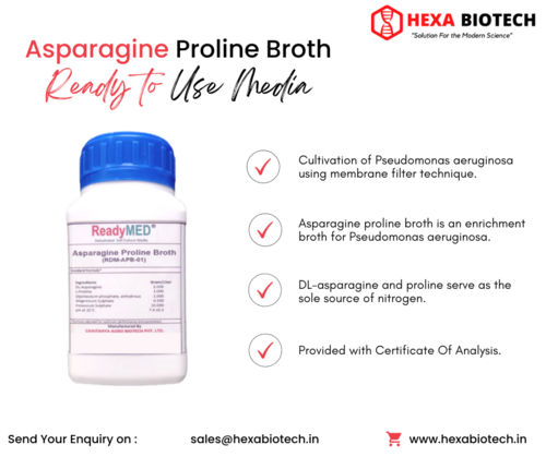 इंडस्ट्रियल लैब केमिकल्स एस्पेरागिन प्रोलाइन ब्रोथ (Rdm-apb-01)