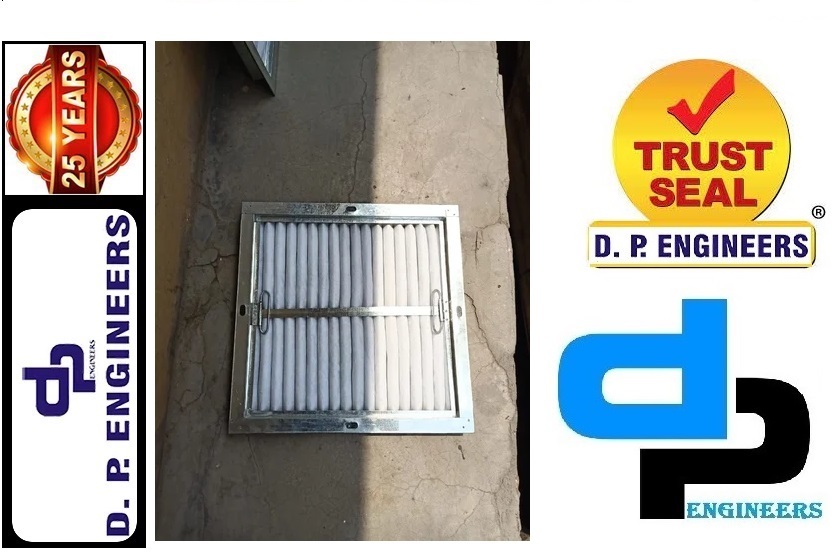 Ahu Pre Filter - Galvanized Iron, 24x24x6 Inches, White | Non Woven Medium, 95% Efficiency, Washable, High Dust Holding Capacity