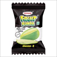 फ्रूट फंडा खट्टा आम टैबलेट अतिरिक्त सामग्री: चीनी