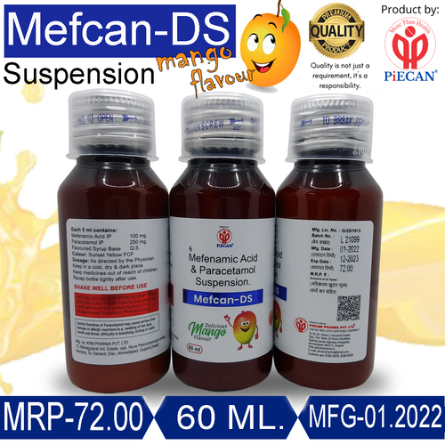 Mefcon Ds Mefenamic Acid And Paracetamol Suspension Recommended For: Childrens