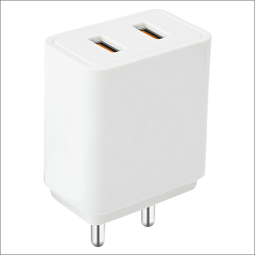 2.4 Amp Charger - Polycarbonate Body, White Color | 6-month Warranty, Fast Charging Capability