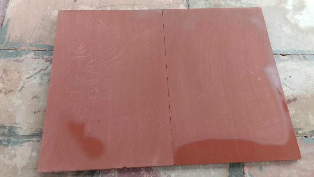 Polished Red Sandstone - Slabs , Red Color, Ideal For Fort And Park Construction, Stone Handicrafts, Versatile For Interior And Exterior Use