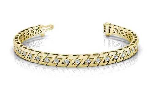 Real Diamonds Round Natural Diamond Men'S Bracelet Diamond Carat Weight: 3.00 Carat