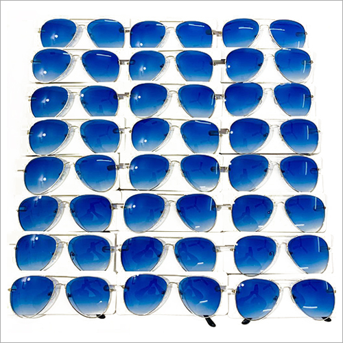 Metal Aviator Sunglasses - Alloy Frame, PC Lenses, Silver and Blue Color | UVA/UVB/UVC Protection, Enhanced Visual Clarity, Comfortable Head Fit