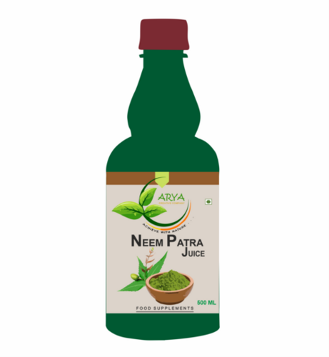 Neem Patra Juice - 100% Pure Herbal Liquid 500ml/1000ml, Increases Blood Flow, Supports Skin Texture & Hair Health