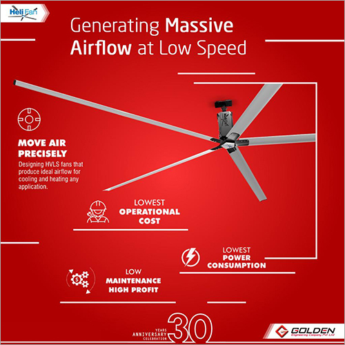 Gray High Air Volume Hvls Fan