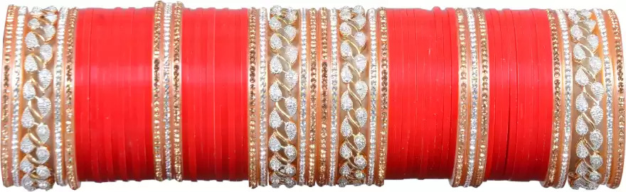 Alloy Gold-plated Bangles - 20g, Synthetic Diamond Chudas In Sizes 2.4, 2.6, 2.8 | Ideal For Weddings, Engagements, And Special Gifts