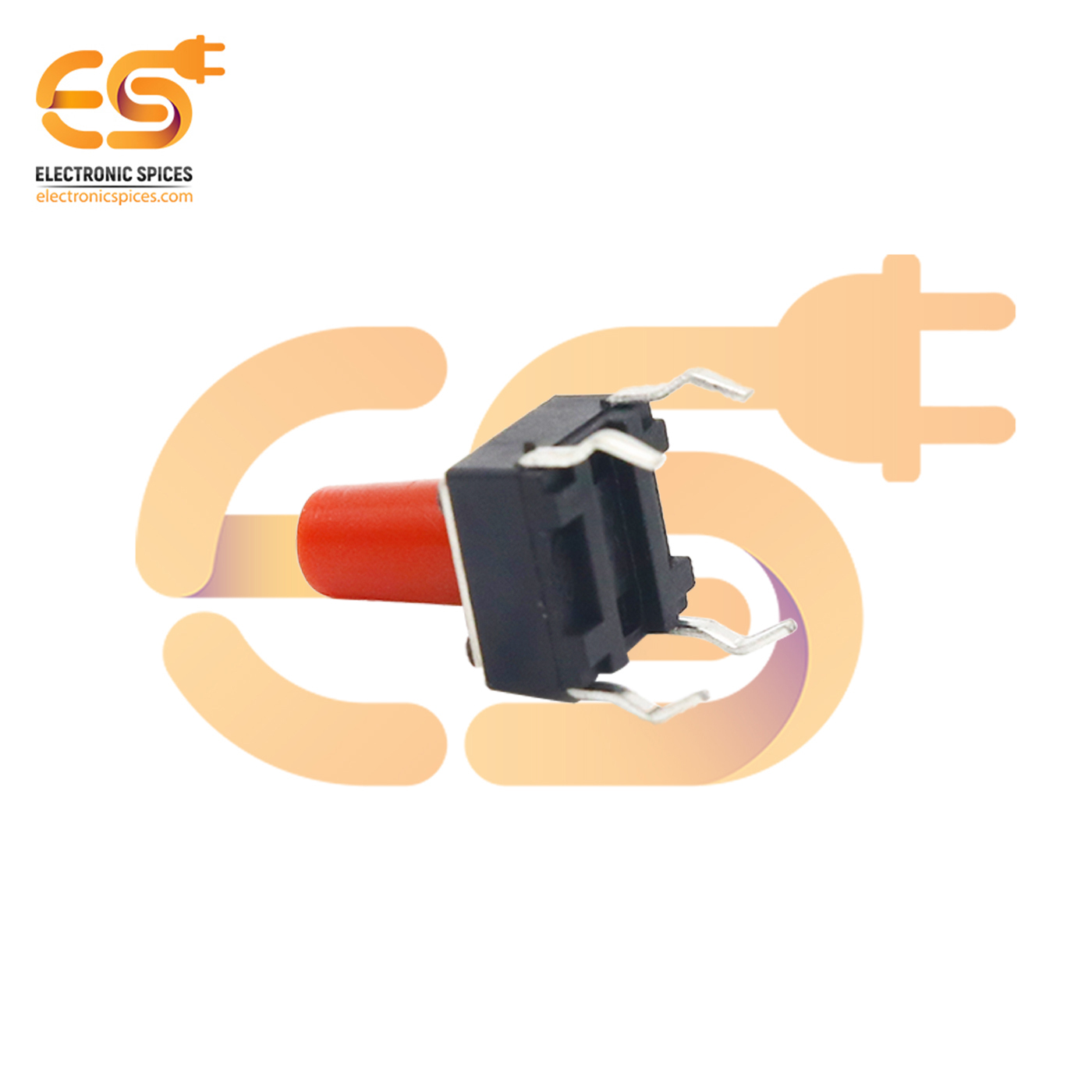 6 X 6 X 9.5mm Red Color Tactile Momentary Push Button Switches