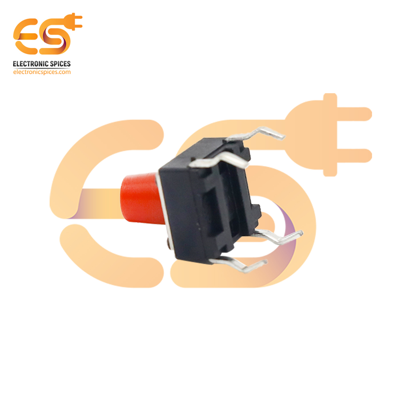 6 X 6 X 7.5mm Red Color Tactile Momentary Push Buttons Switches