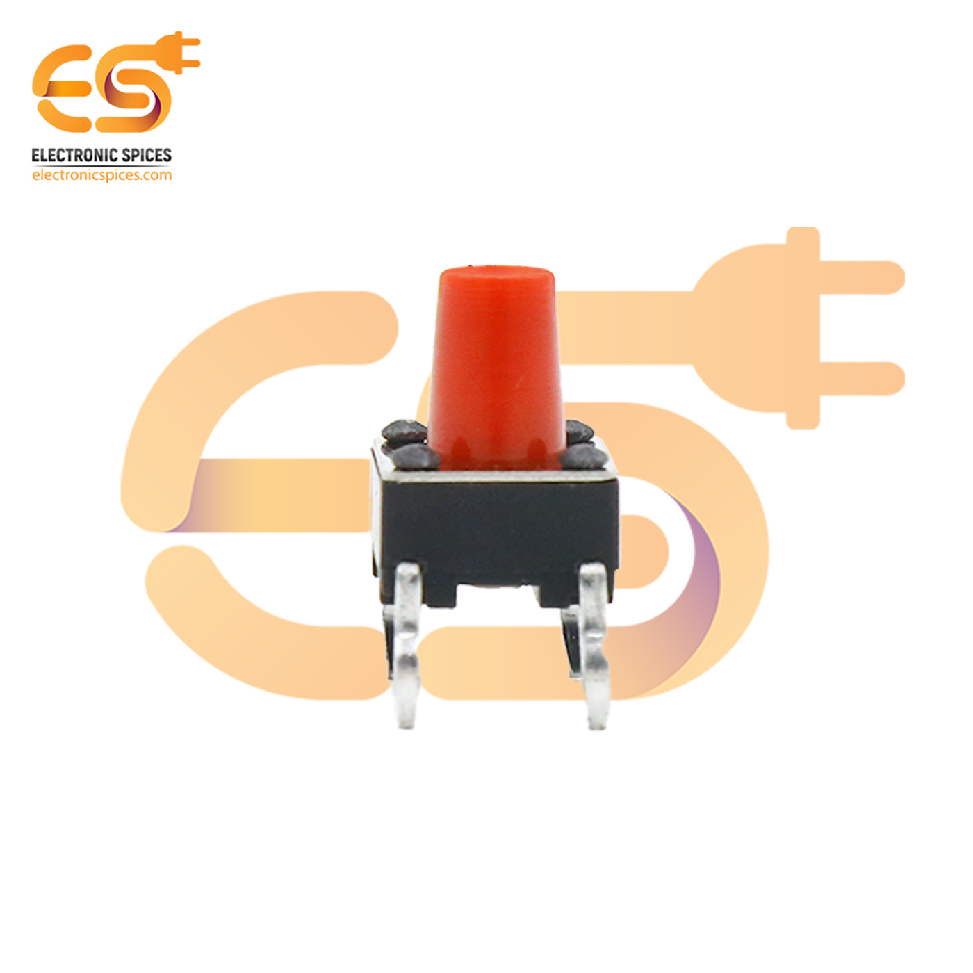 6 X 6 X 7.5mm Red Color Tactile Momentary Push Buttons Switches
