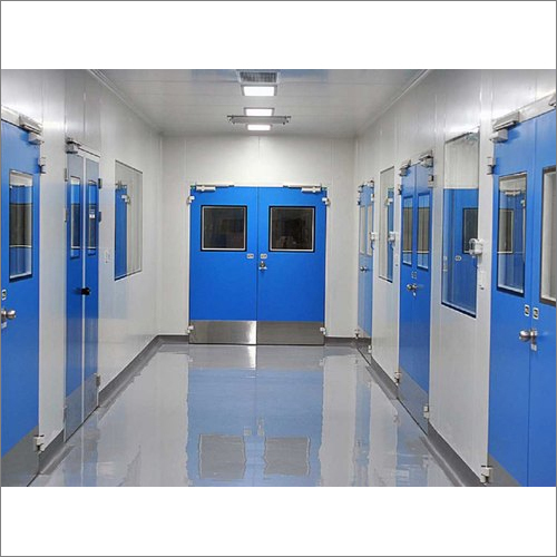 White-Blue Laboratory Modular Clean Room