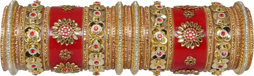 Alloy Beads Enamel Bangle Set .