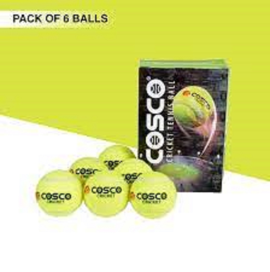 Cosco Light Cricket Tennis Ball Yellow Pack Of 6 Age Group: Adults