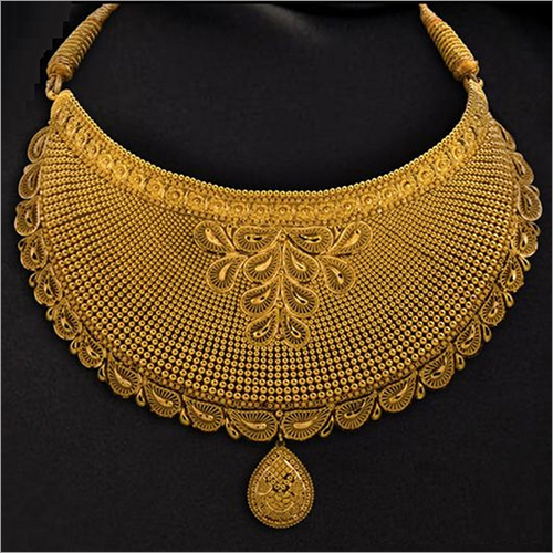 Stylish Gold Choker Design Luxury One Gram Gold Choker With
