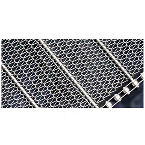 Chain Link Conveyor Belt - Steel Wire Mesh with Rectangle Holes | Durable Steel Material for Efficient Material Handling