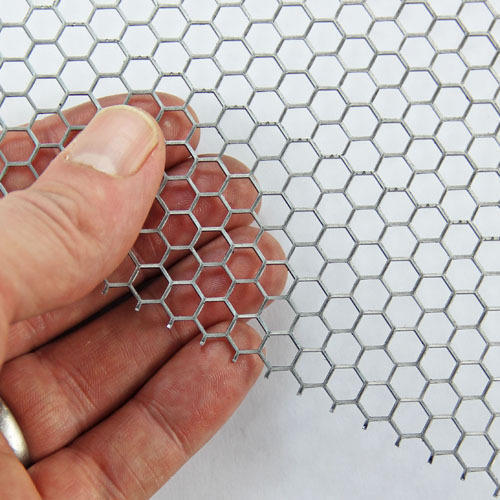 Stainless Steel Hexagonal Wire Mesh - Color: Grey