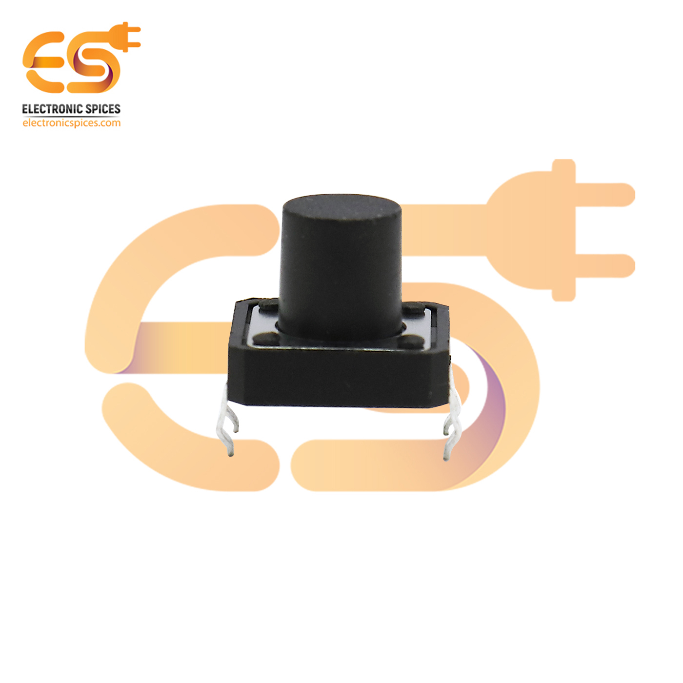 12x12x10mm Black Color Tactile Momentary Push Button Switch