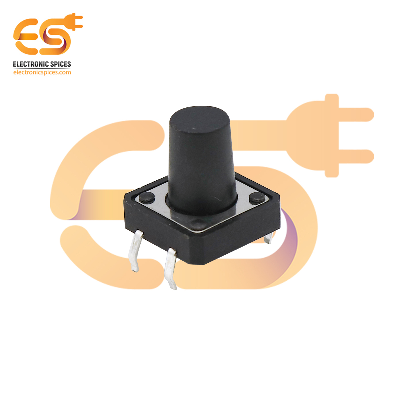 12 X 12 X 13mm Black Color Tactile Momentary Push Button Switch