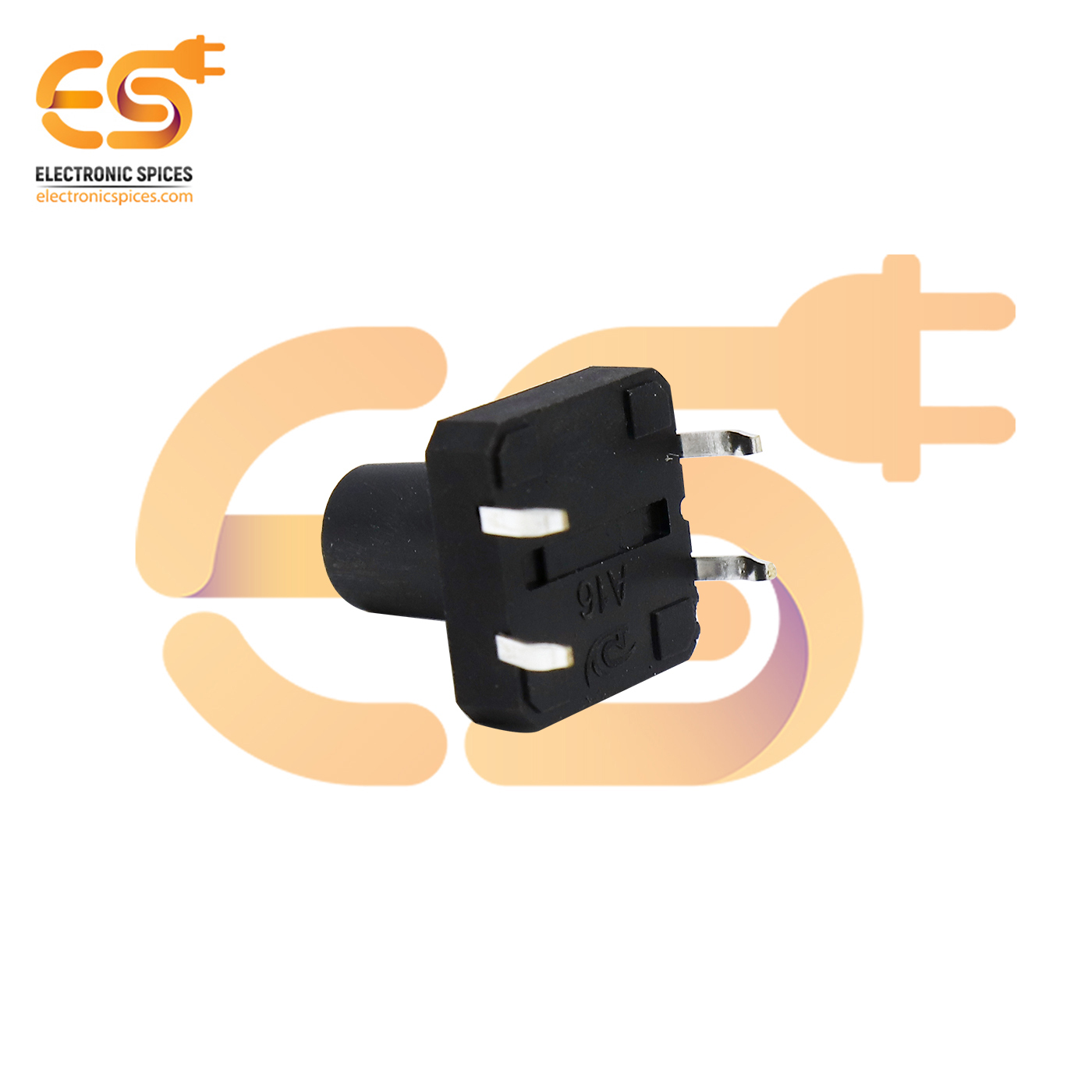 12 X 12 X 15mm Black Color Tactile Momentary Push Button Switch