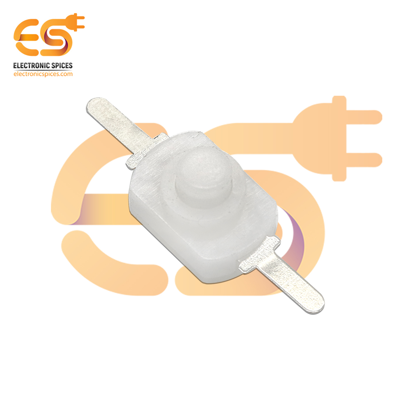 White Color 1208yd 8mm Metal Plate Spst Self Locking Tactile Switch - 1a 30v , Durable, Moisture Resistant, User-friendly, Easy Installation