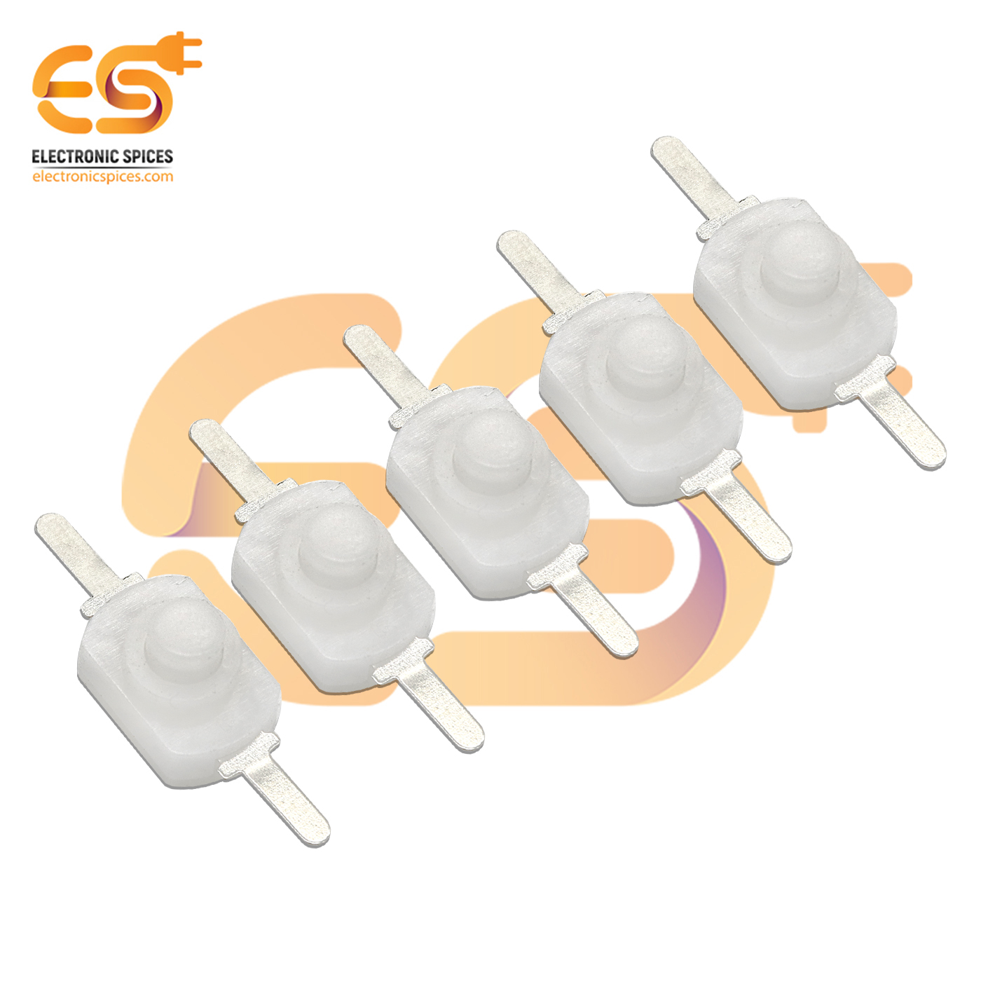 White Color 1208yd 8mm Metal Plate Spst Self Locking Tactile Switch - 1a 30v , Durable, Moisture Resistant, User-friendly, Easy Installation